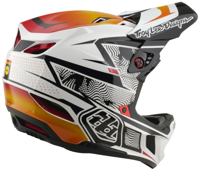 Troy Lee D4 Composite Mips Helmet Lined Up White - M 