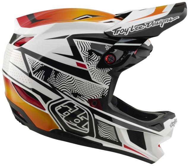 Troy Lee D4 Composite Mips Helmet Lined Up White - M 