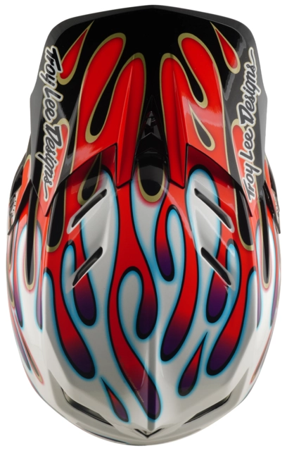 Troy Lee D4 Composite Mips Helmet Overspray White/Red - M 