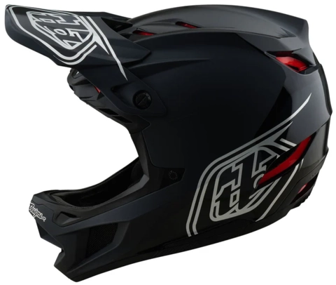 Troy Lee D4 Polyacrylite Mips Helmet Shadow Black