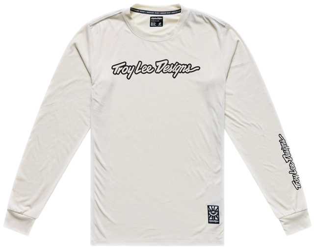 Troy Lee Skyline Ride LS Tee Signature Pumice 