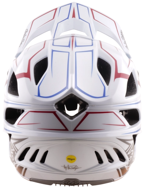 Troy Lee Stage Stunt Mips Helmet Pinstripe White - M/L 
