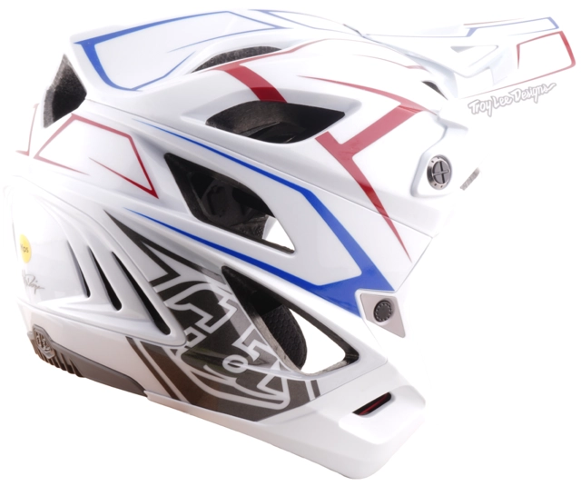 Troy Lee Stage Stunt Mips Helmet Pinstripe White - M/L 
