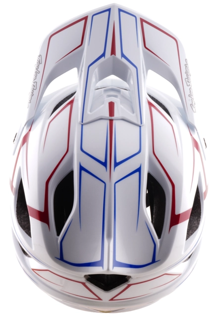 Troy Lee Stage Stunt Mips Helmet Pinstripe White - M/L 