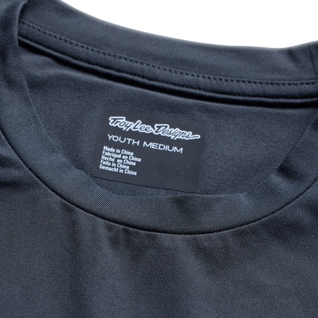 Troy Lee Youth Ruckus Ride LS Tee Pressed Carbon - L 