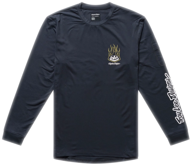Troy Lee Youth Ruckus Ride LS Tee Pressed Carbon - L 
