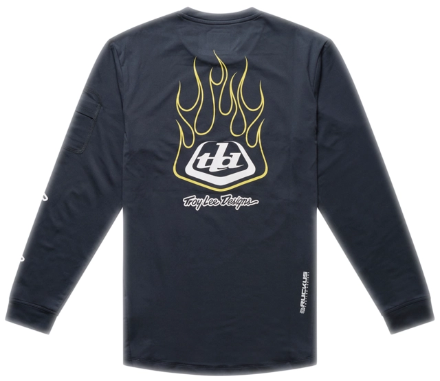 Troy Lee Youth Ruckus Ride LS Tee Pressed Carbon - L 