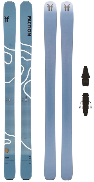 Faction Agent 2 m/binding Topptur/Freeride - Unisex - Blue 