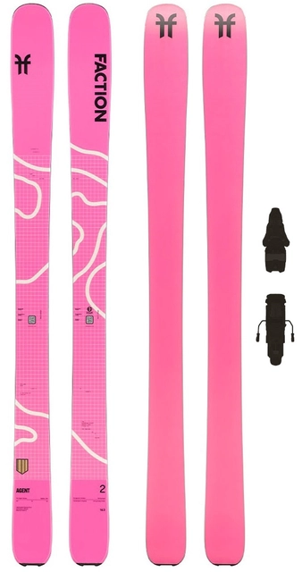 Faction Agent 2 m/binding Topptur/Freeride - Unisex - Pink 