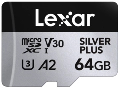 Lexar Pro Silver Plus 1066x 64GB microSDXC,UHS-I/U3/A2/4K - R205/W100