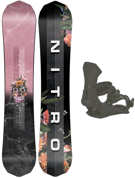Nitro Beauty m/binding All Mountain/Freestyle - Dame