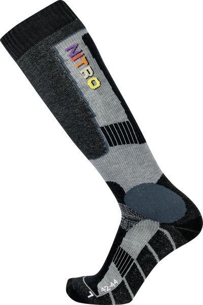 Nitro Mens Cloud 8 Socks Black/Grey