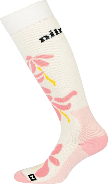 Nitro Womens Cloud 5 Socks Heather Grey/Rose