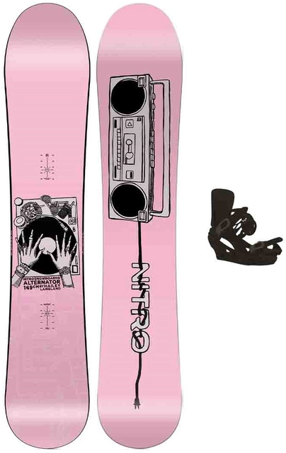 Nitro Alternator X Hailey m/binding All Mountain/Freeride/Freestyle - Dame 