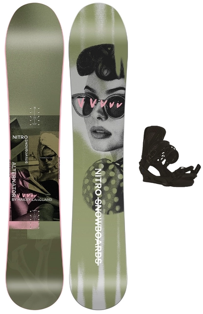 Nitro Alternator X Hailey m/binding All Mountain/Freestyle - Dame 