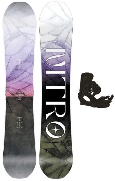 Nitro Lectra Leaf  m/binding All Mountain/Freeride - Dame