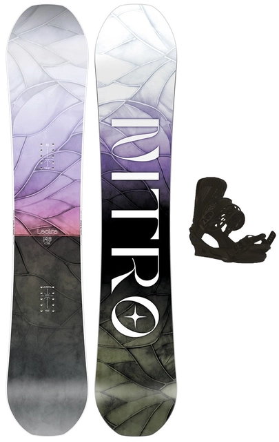 Nitro Lectra Leaf  m/binding All Mountain/Freeride - Dame 