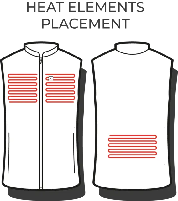 HeatX Heated Core Vest Womens M Black/Grey 