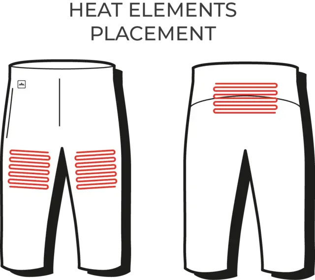 HeatX Heated Knee Pants L Black 