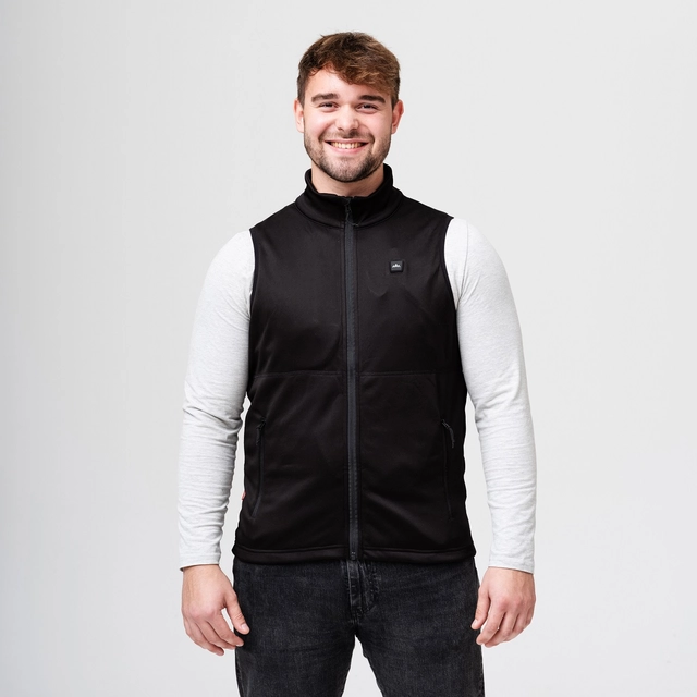 HeatX Heated Fleece Vest Mens L Black 