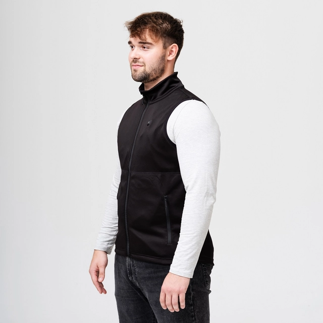 HeatX Heated Fleece Vest Mens L Black 