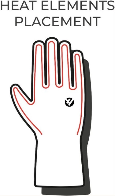 HeatX Everyday Gloves v2 L Black - Battery Heated 