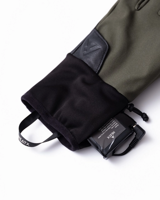 HeatX Hunt Gloves Light L Olive - Battery Heated 