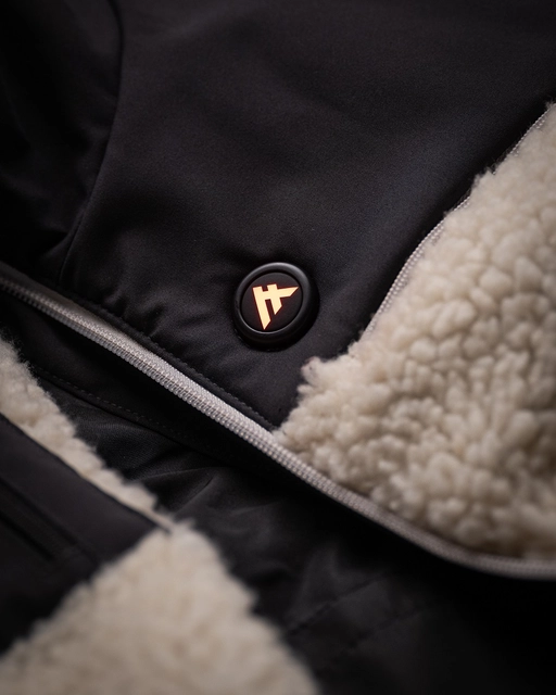 HeatX Hybrid Pile Jacket XL Sand/Black - Battery Heated 