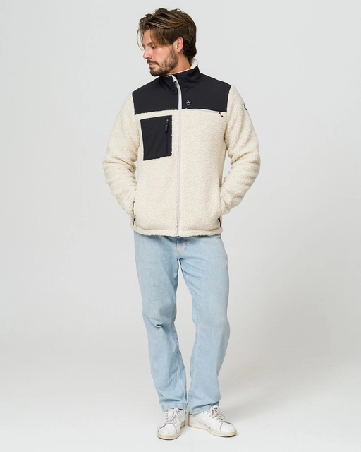 HeatX Hybrid Pile Jacket XL Sand/Black - Battery Heated 