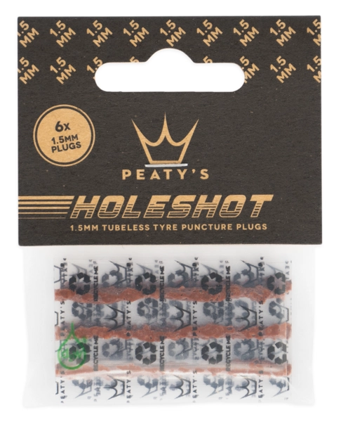 Peaty&#39;s Holeshot Tubeless Punc. Plugger Refill Pack - 6 x 1,5mm