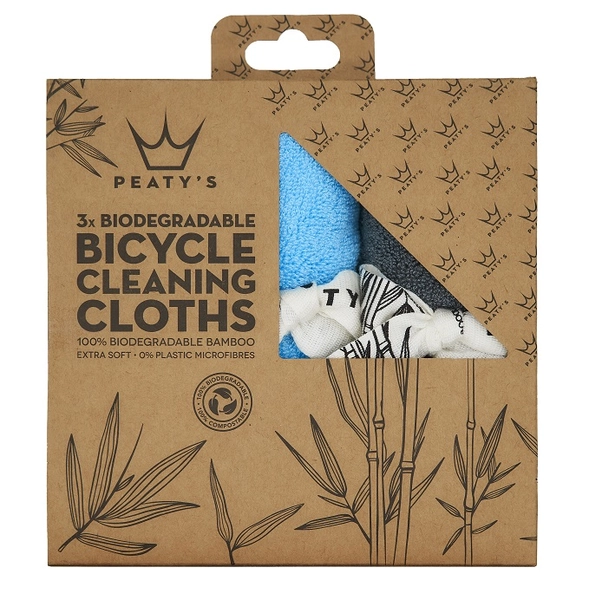 Peaty&#39;s Bamboo Bicycle Cleaning Cloths 3-pack