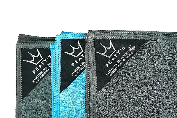 Peaty's Bamboo Bicycle Cleaning Cloths 3-pack 