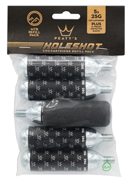 Peaty&#39;s Holeshot CO2 Patroner 5-Pk MTB (25g)