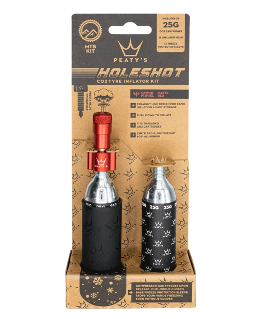 Peaty's Holeshot CO2 Tyre Inflator MTB (25g) - Red 