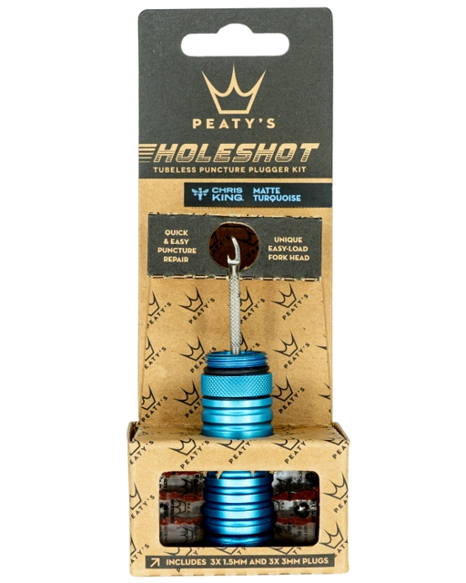 Peaty's Holeshot Tubeless Punc. Plug Kit Turquoise 