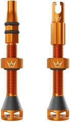 Peaty's Holeshot Fast Flow Valves 42mm Mango - 1 pair