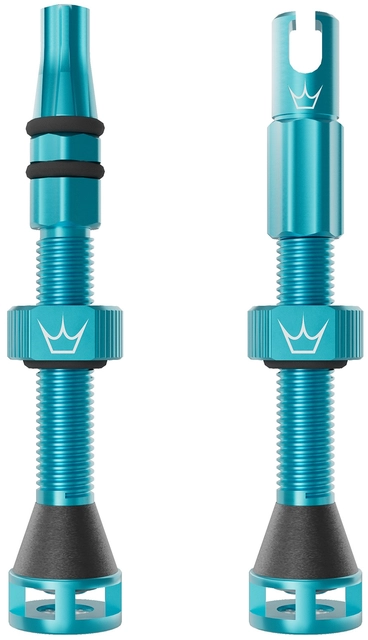 Peaty's Holeshot Fast Flow Valves 42mm Turquoise - 1 pair 