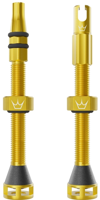 Peaty's Holeshot Fast Flow Valves 60mm Gold - 1 pair 