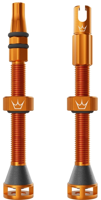 Peaty's Holeshot Fast Flow Valves 60mm Mango - 1 pair 