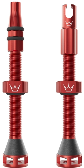 Peaty's Holeshot Fast Flow Valves 60mm Red - 1 pair 