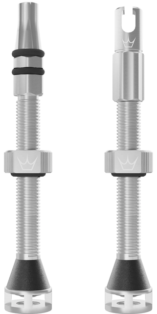 Peaty's Holeshot Fast Flow Valves 60mm Silver - 1 pair 
