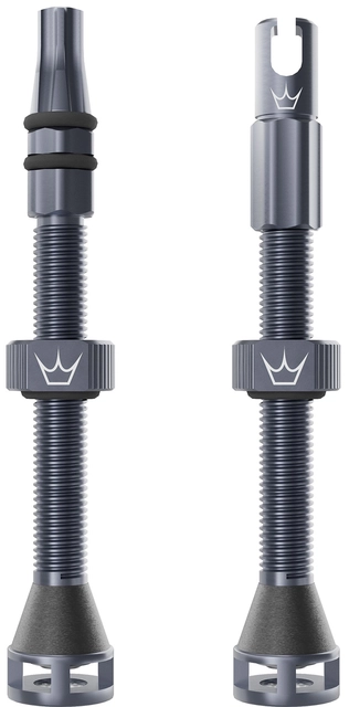 Peaty's Holeshot Fast Flow Valves 60mm Slate - 1 pair 