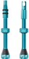 Peaty's Holeshot Fast Flow Valves 60mm Turquoise - 1 pair