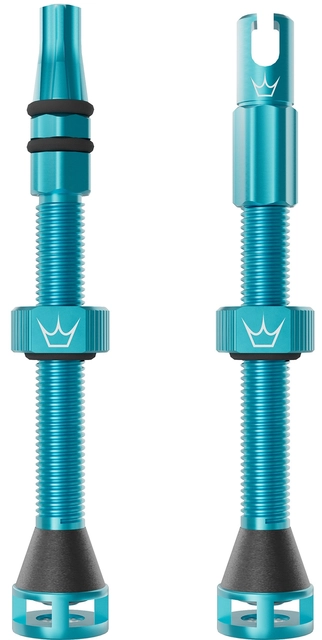 Peaty's Holeshot Fast Flow Valves 60mm Turquoise - 1 pair 