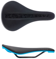 Peaty's Monarch Saddle 4130 Rail Turquoise Blue