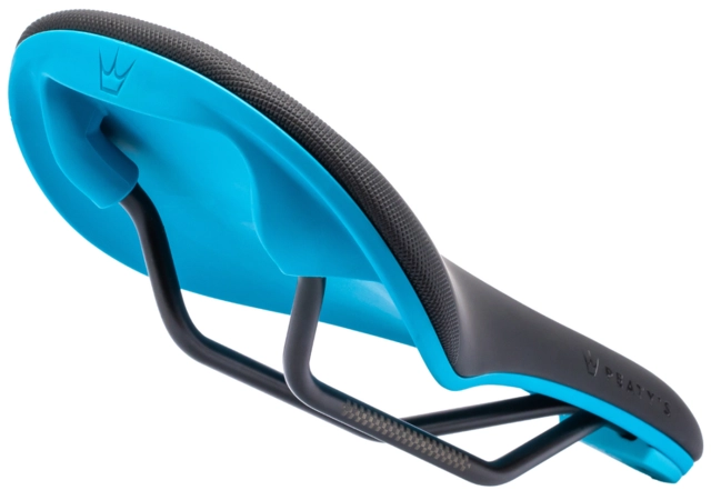 Peaty's Monarch Saddle 4130 Rail Turquoise Blue 
