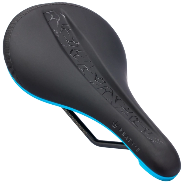 Peaty's Monarch Saddle 4130 Rail Turquoise Blue 