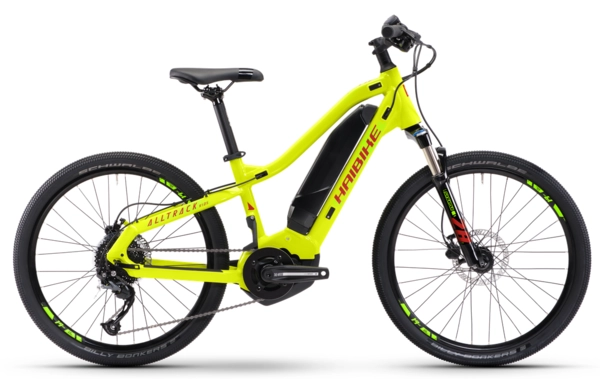 Haibike AllTrack Kids XS 24&quot;, Lime/Red, YTS, 400Wh