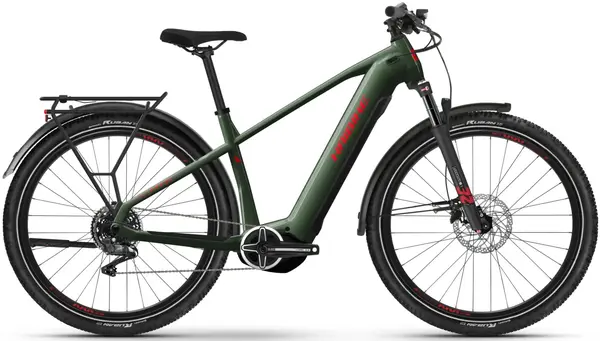 Haibike Trekking 5 herre 27.5&quot;, Olive/Red, YS2S, 720Wh