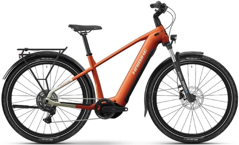 Haibike Trekking 4 herre 27.5&#39;&#39;,Orange/Silver,YS2S,720Wh